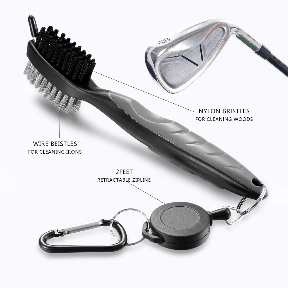 - pzihao Golf Club Brush | Microfibe Towel Kit -