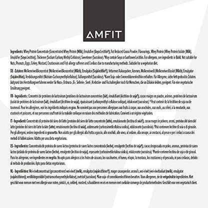 Amazon Brand - Amfit Nutrition Whey Protein Powder, Chocolate Hazelnut Flavour, 33 Servings, 1 kg (Pack of 1)
