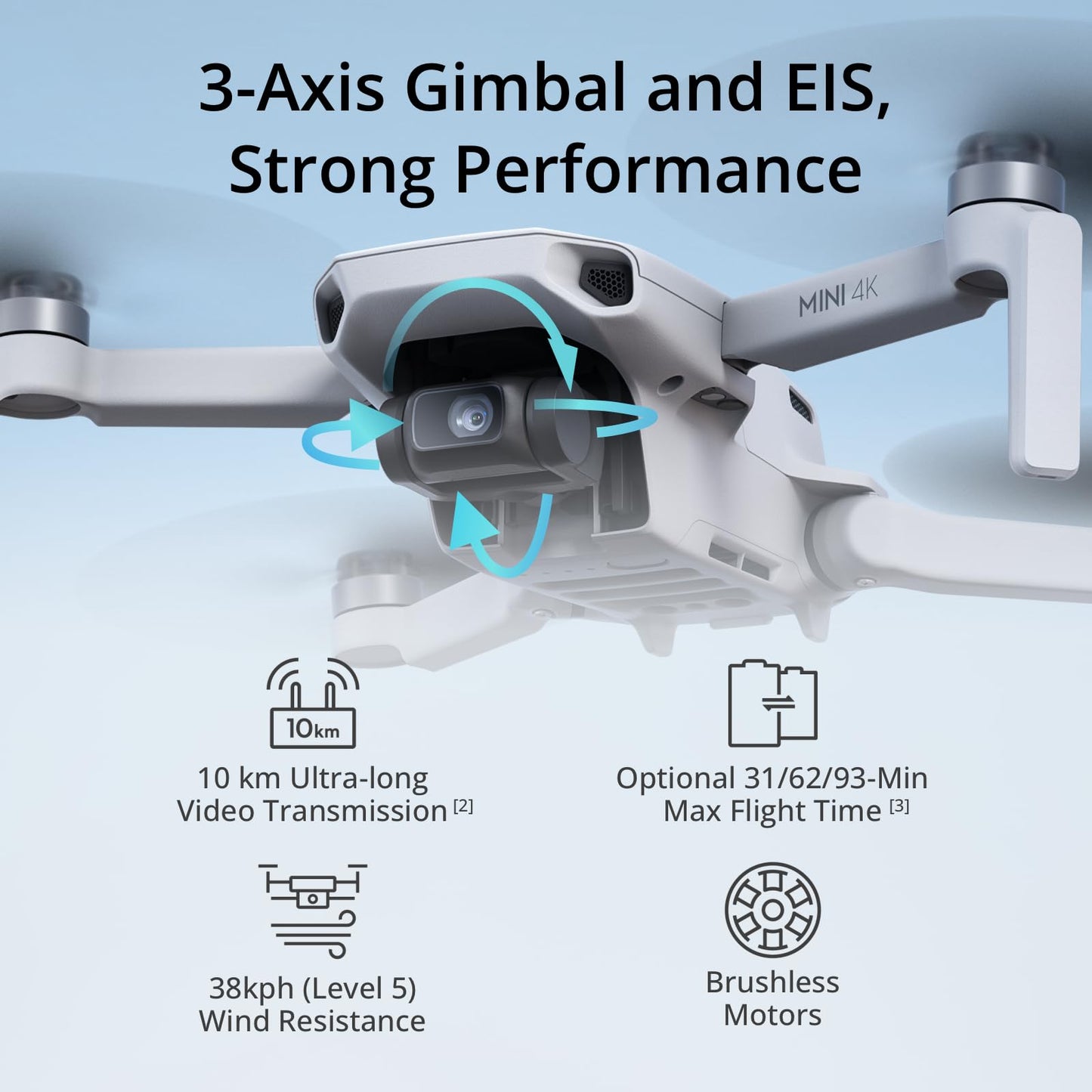 - DJI Mini 4K Drone | 4K UHD Camera | 3-Axis Gimbal Stabilization -