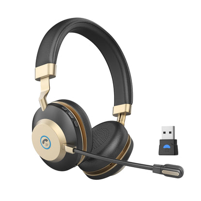 - Earbay Wireless Headset | Headphones with Microphone Noise Canceling | 45H Work Time | V5.3 Bluetooth Headset with Mic Mute & USB Dongle -