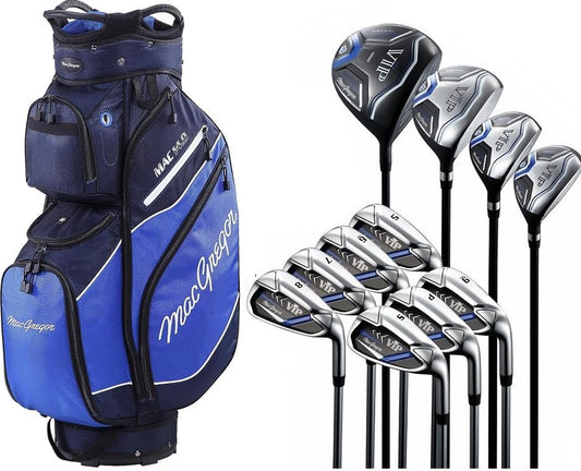 - MacGregor VIP Cart Bag | Steel Package Set | New 2023 Golf Set 12 Clubs | You Will Receive an Umbrella & Society Tee Pack Worth £29.00 FREE -