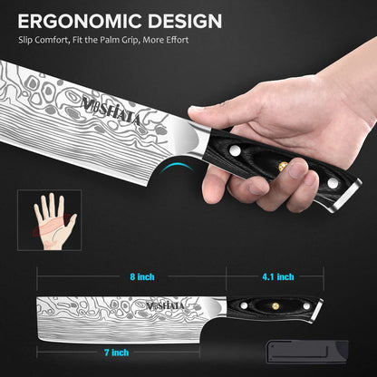 - MOSFiATA 7inch Chef Knife | Professional Chef's Kitchen Knife | Forged High Carbon -