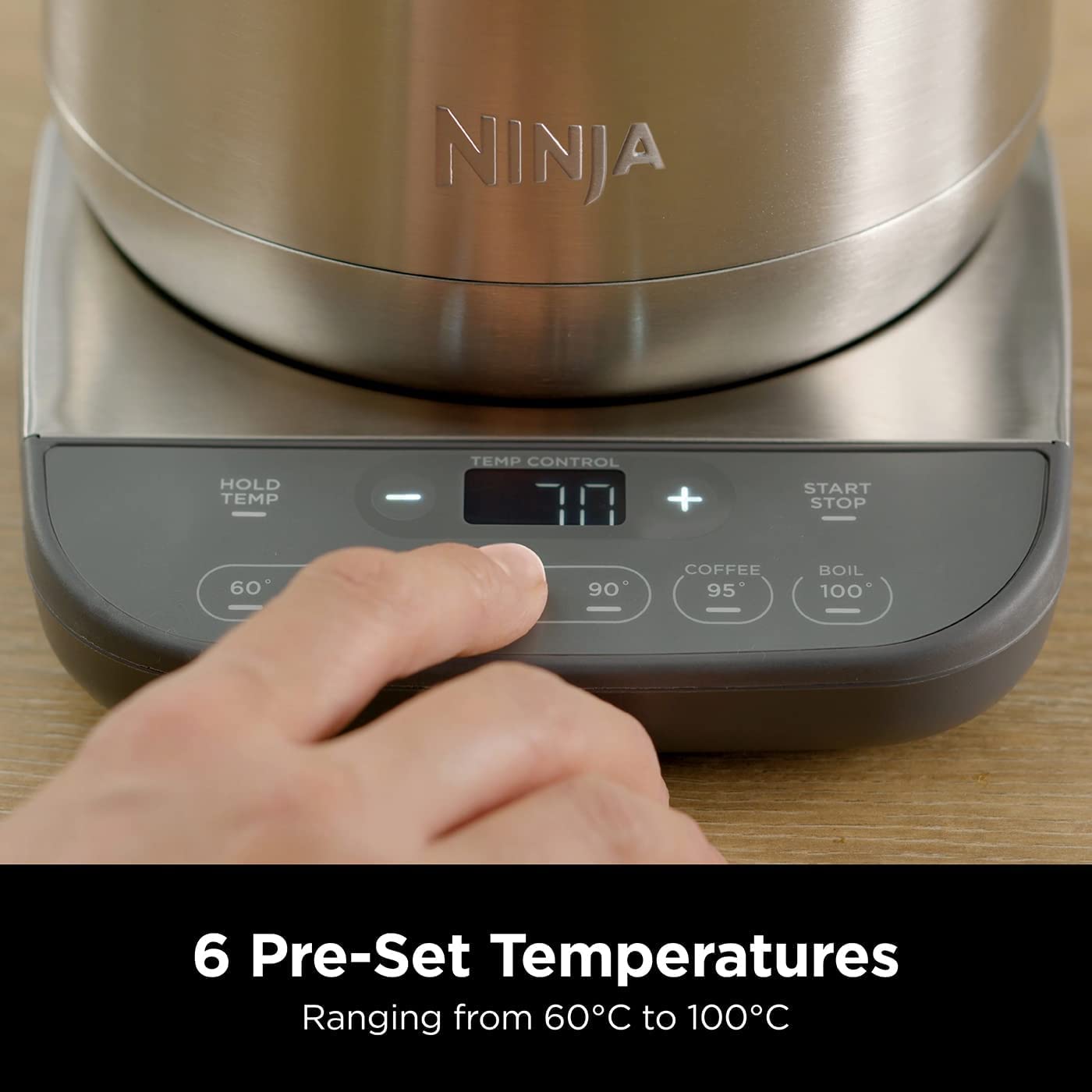 - Ninja Perfect Temperature Kettle | 1.7L | Temperature Control | LED Display -