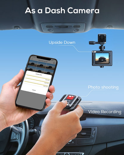 - WOLFANG Action Camera 4K 20MP GA100, Waterproof 40M Underwater Camera