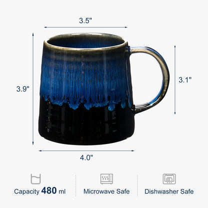 - SECELES 400ml Large Ceramic Coffee Mugs | 14Oz Handmade -