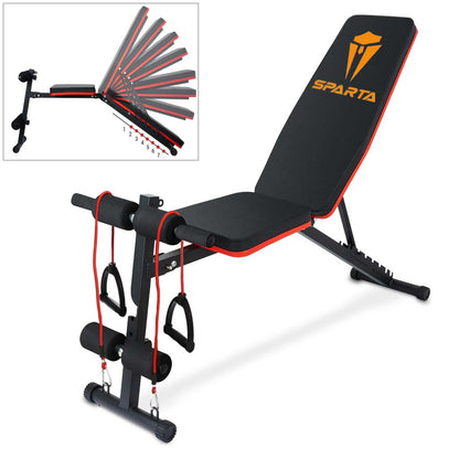Adjustable and Foldable Weight Bench Weightlifting Utility Sit up ab Incline Decline Flat Bench Press for Full Body workout out Home Gym