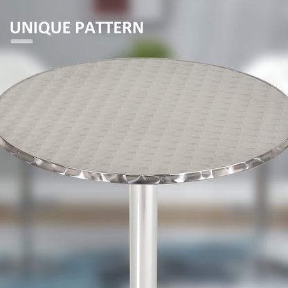 - HOMCOM Aluminum Bistro Bar Table | Round Tabletop Dining -