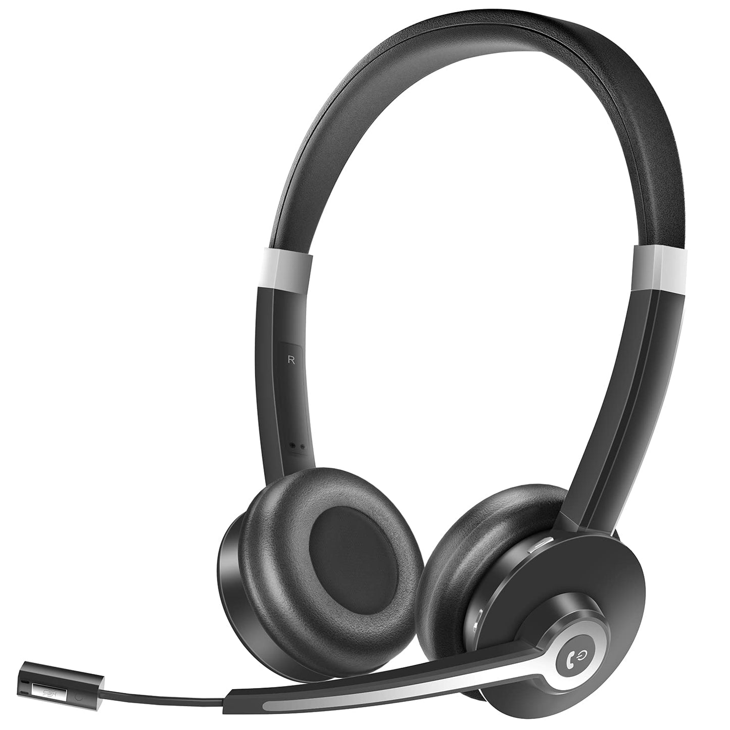 - YUWAKAYI Bluetooth Headset with Noise Canceling Microphone, V5.0, Mic Mute, Wireless Headphone for Laptop, Cell Phone, Tablet, Call Center, Office, Meeting,Online Class