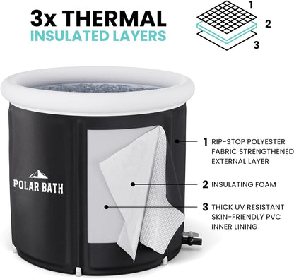 - Polar Bath Ice Bath Tub | Portable Cold Plunge Pool | Cold Water Therapy -