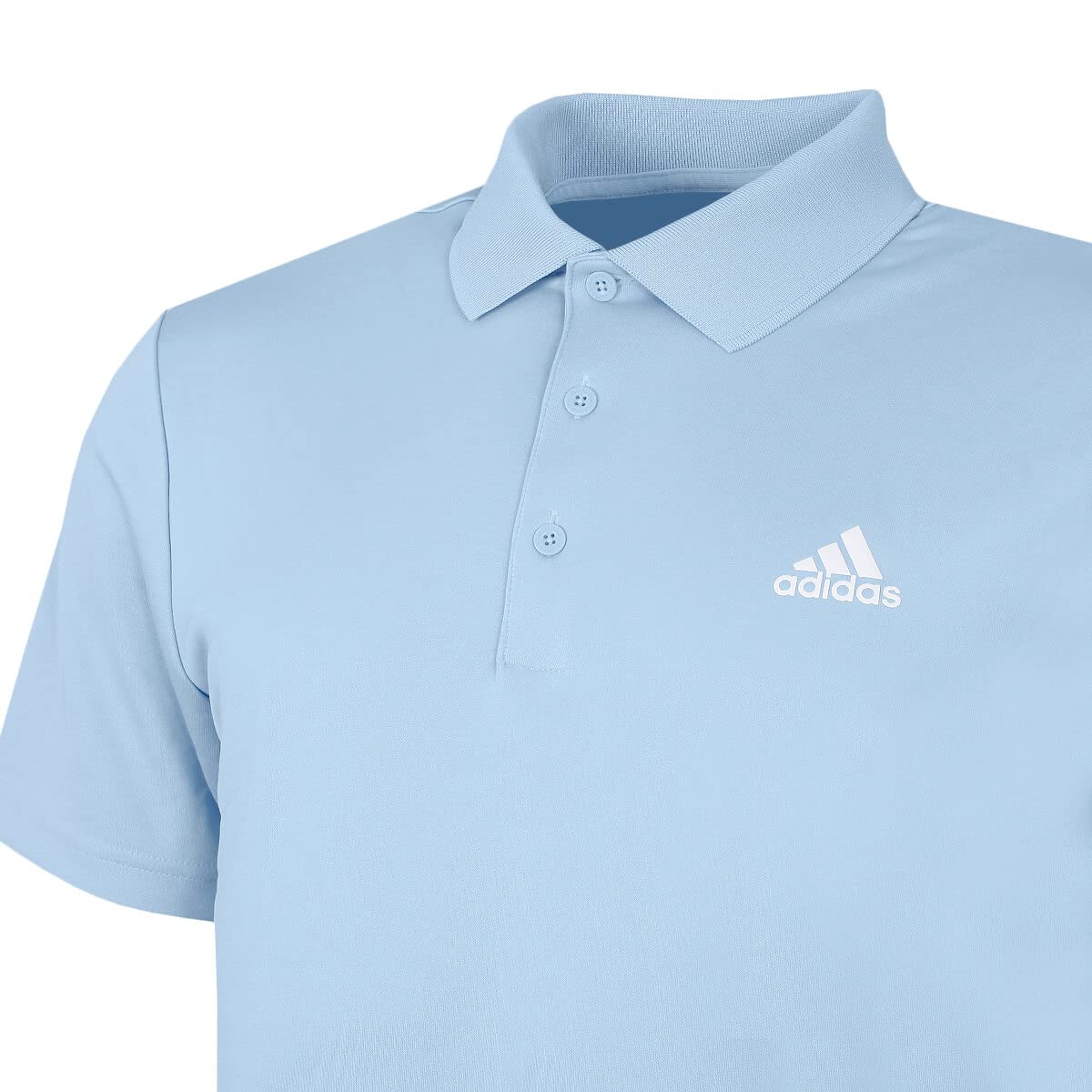 adidas Men's Performance Primegreen Polo Shirt (Short Sleeve) L Clear Sky