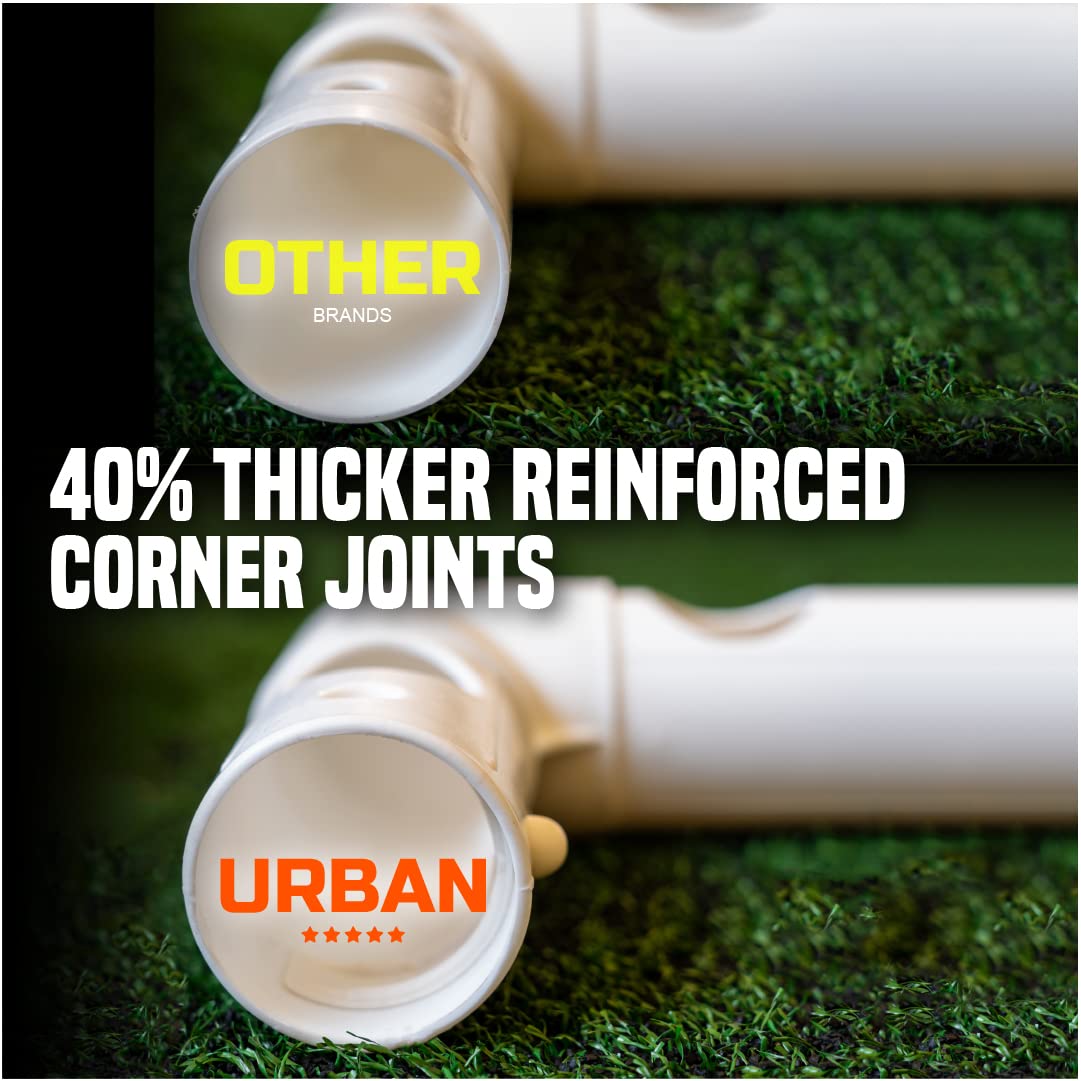 Amazon Exclusive Football Flick Goal - All weather - 70mm Extra thick uPVC - football goal for gardens, Integrated locking system (6x4, 8x4, 8x6, 12x6),White