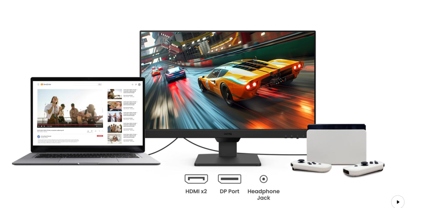 BenQ GW2490E 24 Inch Monitor, Gaming 100Hz, Full-HD, IPS, Eye-Care, HDMI, DP