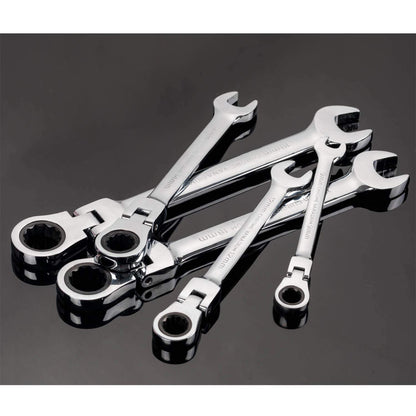 - Qnkaa Ratchet Spanner Set | 12pcs Metric Flexible Combination Wrench-