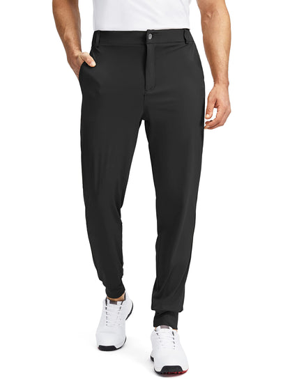 - Soothfeel | Men's Golf Joggers/Pants with 5 Pockets | Slim Fit & Stretch | Sweatpants | 01-black | Medium -