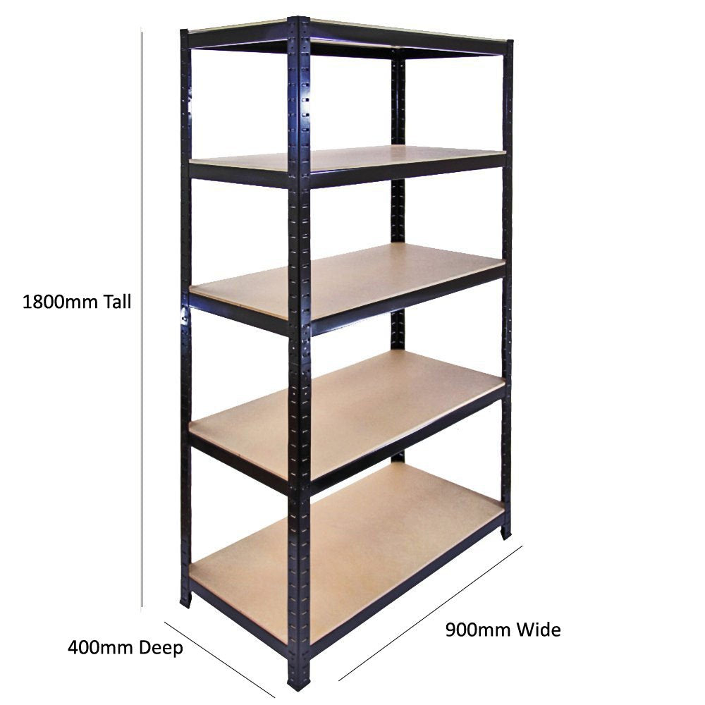 - EAZILIFE 5 Tier Boltless Shelving Storage Kit | Consists of 1 x 5 Tier Corner Shelving Rack 2 x 900mm Straight 5 Tier Shelf Units -