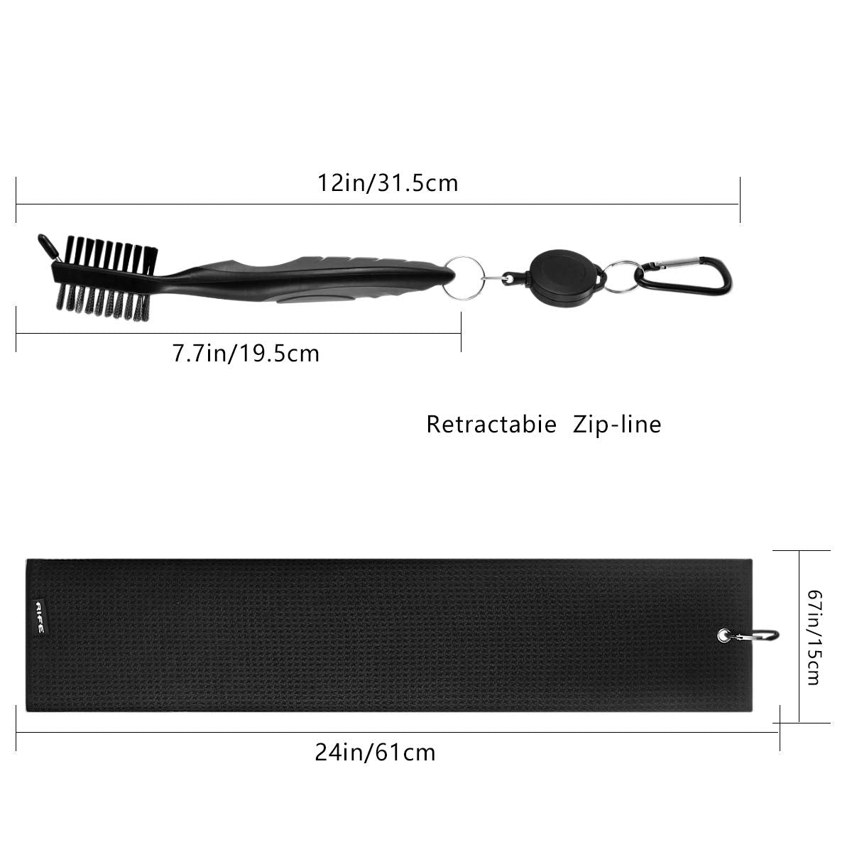 - pzihao Golf Club Brush | Microfibe Towel Kit -