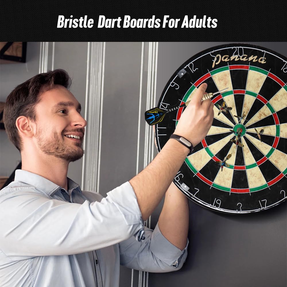 Dartbaord Steel Dart Board Dartbard Set with 6pcs Professional Steel Tip Darts