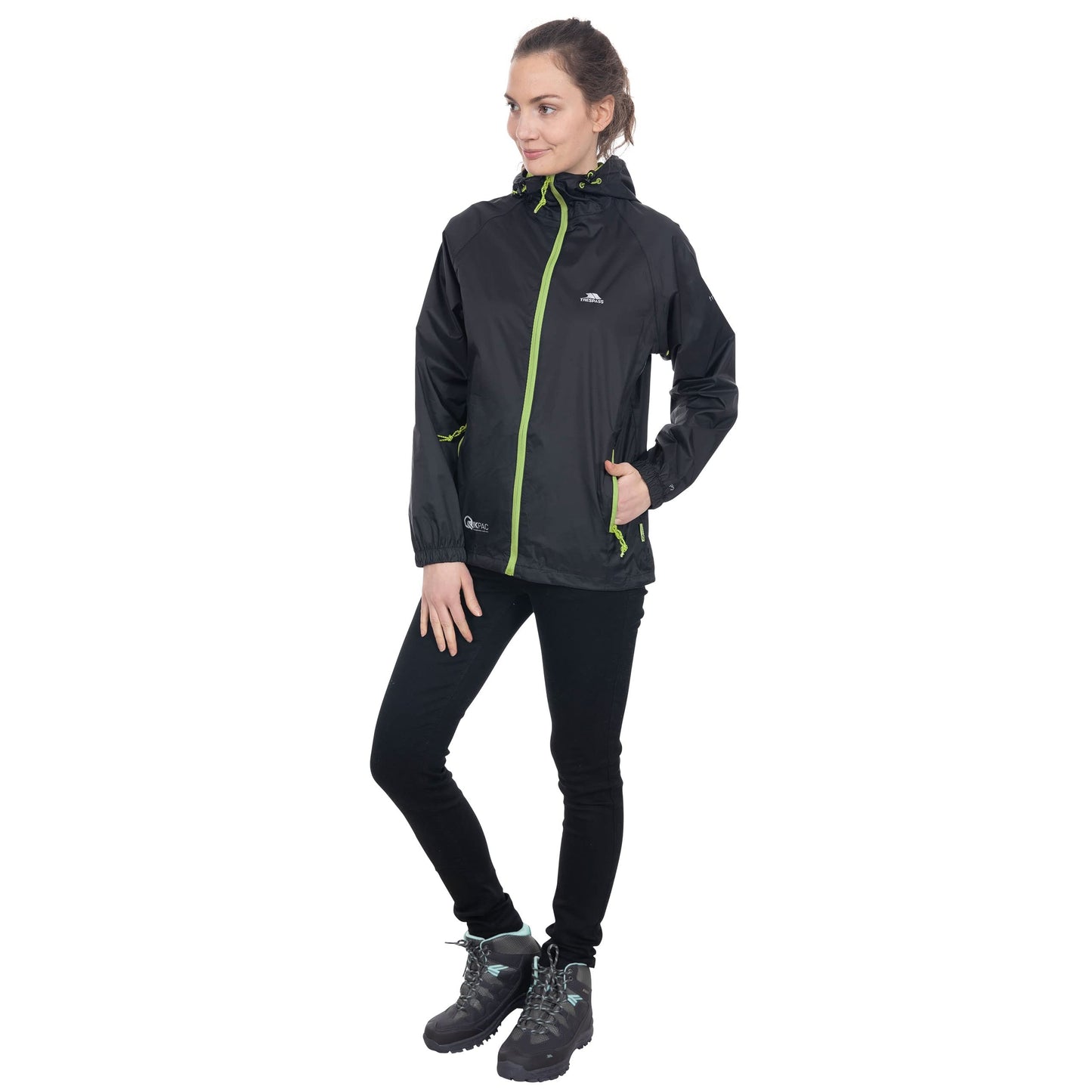 - Trespass Qikpac Jacket | Black | Compact Packaway Waterproof Jacket -
