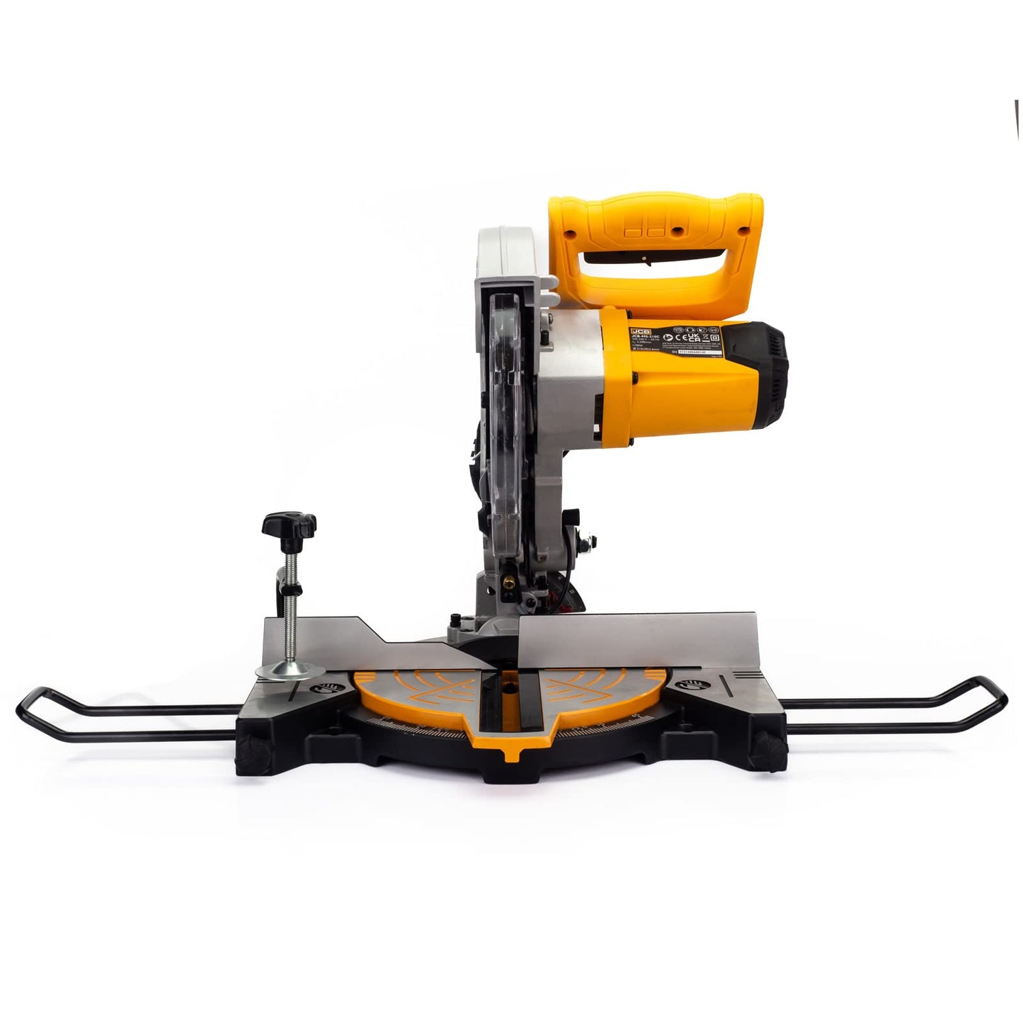 - JCB 210mm Mitre Saw with Laser Guide | 4 Cut Settings & Dust Collection Feature | 45 Degrees | 5500rpm | Soft Grip Handle -