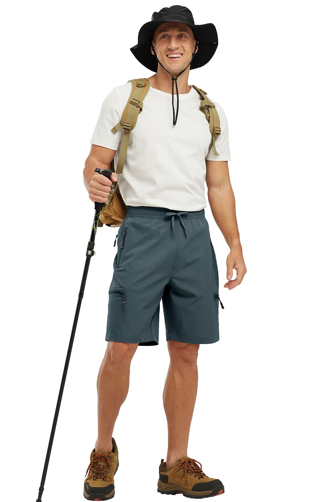- YSENTO Mens Hiking Cargo Quick Dry Shorts Lightweight Outdoor Walking Work Shorts with Zip Pockets