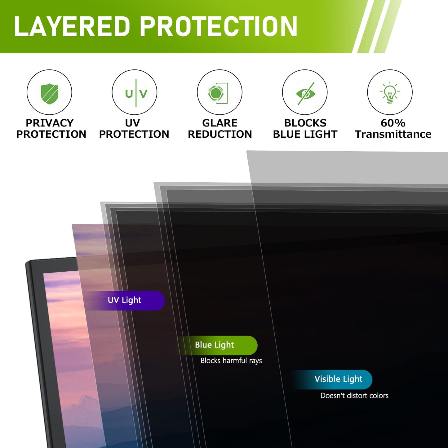 - LAMA 24 Inch Computer Privacy Screen Filter | Universal Computer Monitor Privacy Filters -