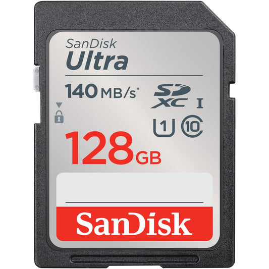 - SanDisk 128GB Ultra SDXC Card | SD Card |Memory Card With Up To 140 MB/s Read -