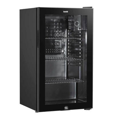 Baridi 85L Under Counter Drinks/Beer & Wine Cooler Fridge with Light, Black - DH13
