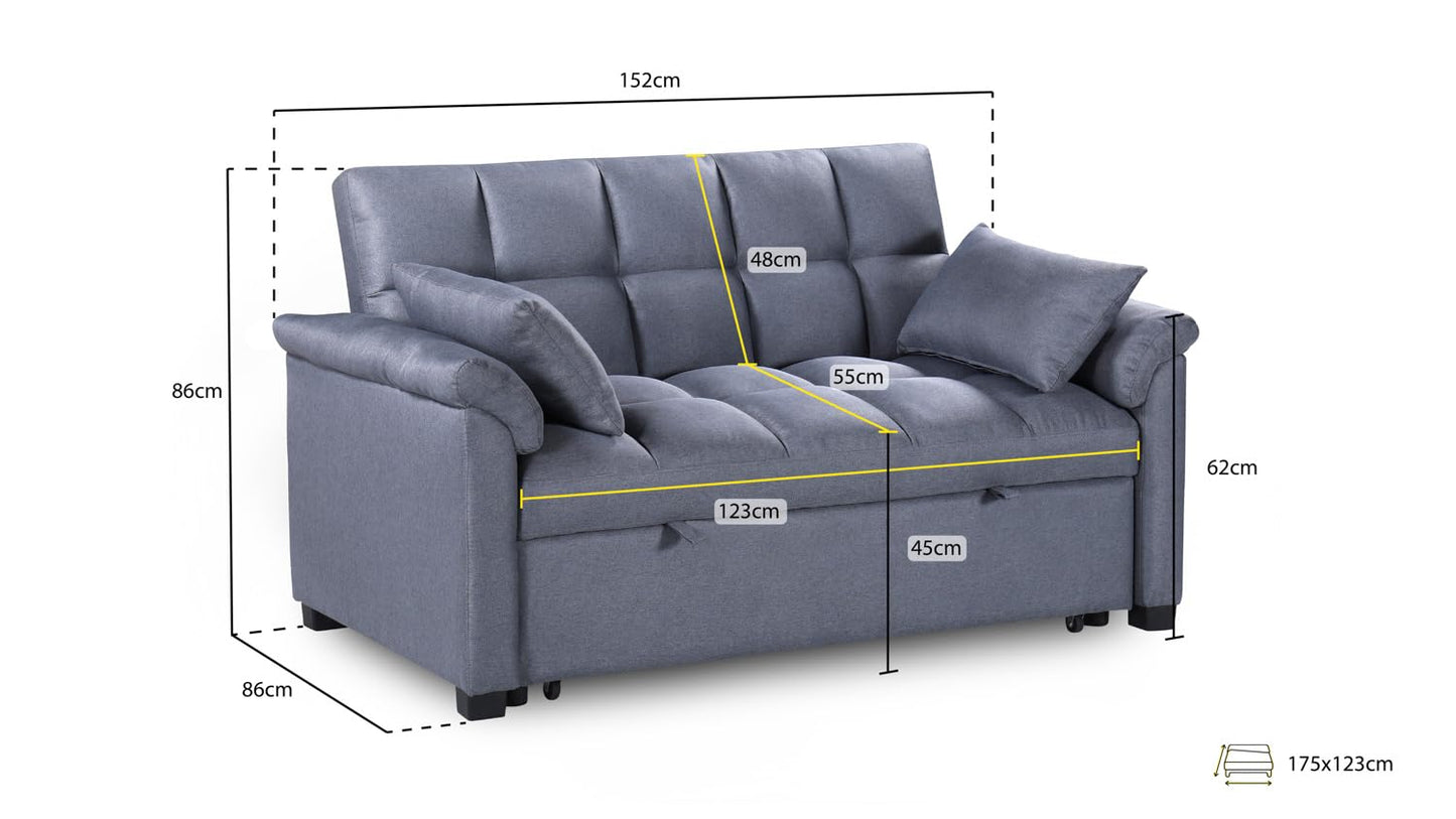 - Honeypot Sofabed | Luana 2 Seater Sofa Bed for Living Room -