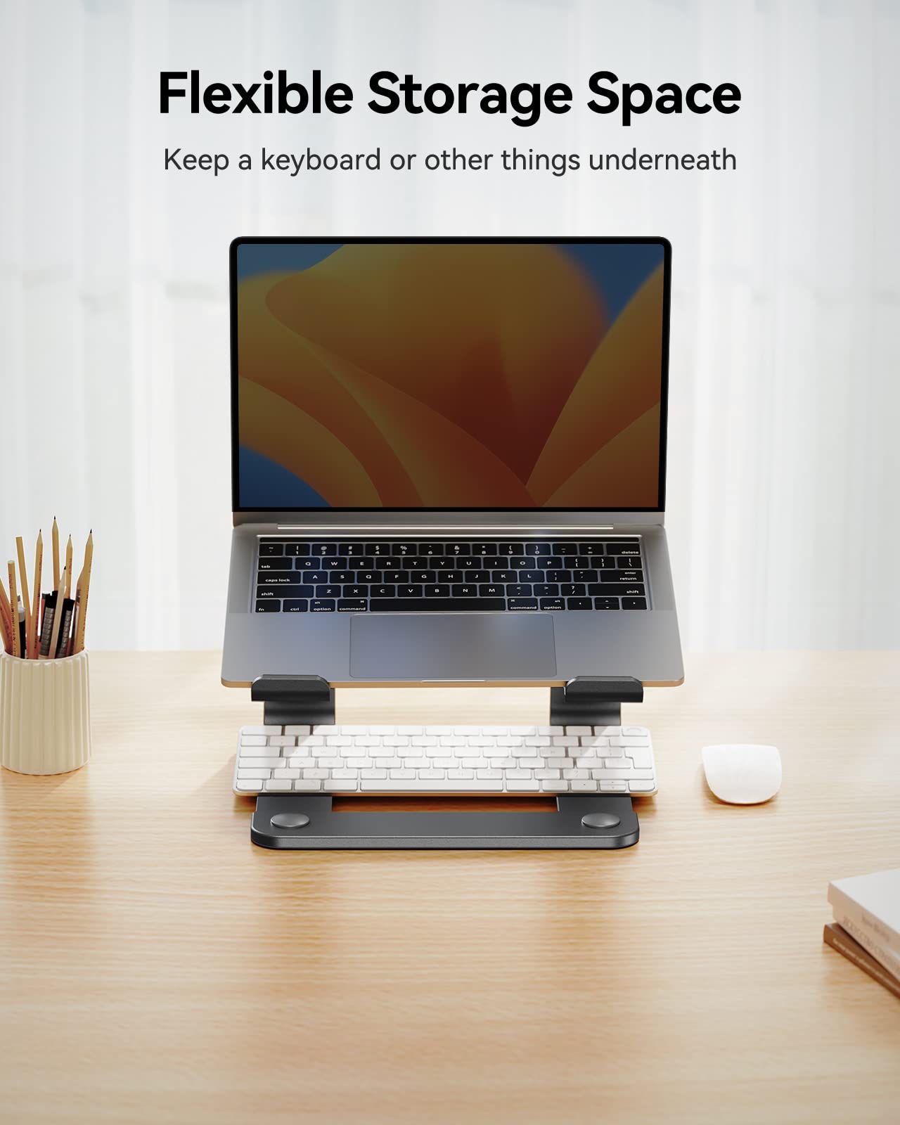 = LORYERGO Laptop Stand | Ergonomic Laptop Riser | Laptop Stand for Desk -