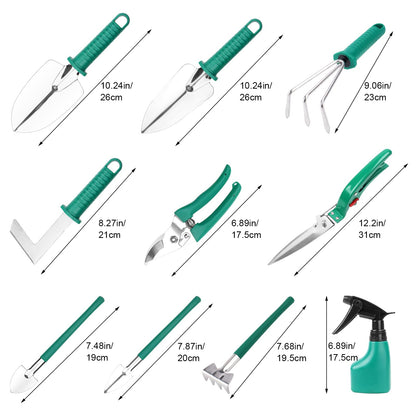 - GIOVARA Stainless Gardening Tools Set | (10 Pieces Green) -