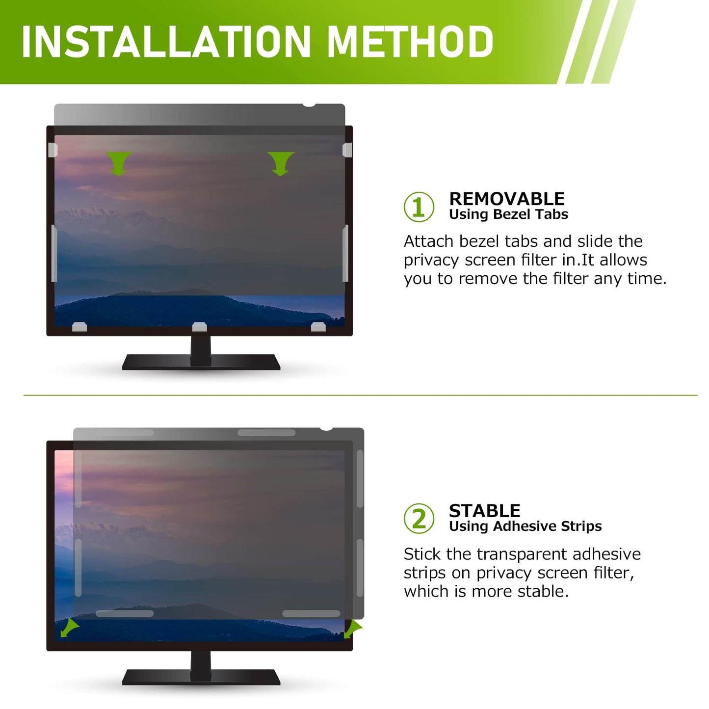 - LAMA 24 Inch Computer Privacy Screen Filter | Universal Computer Monitor Privacy Filters -