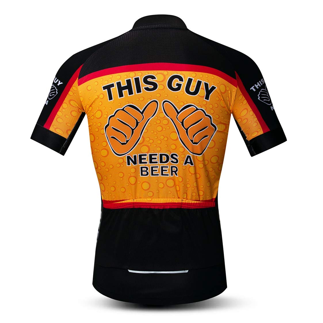 Cycling Jersey Men Bike Clothing Bicycle Jersey topMountain Road MTB Jersey Shirt Short Sleeve Team Sports Wear Orange Black Size L