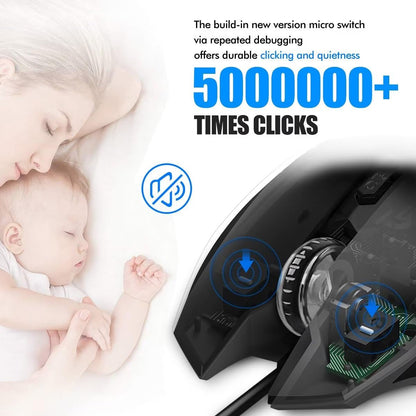 - VGUARD Gaming Mouse, Comfortable Wired USB Optical RGB Ergonomic Mice for PC -