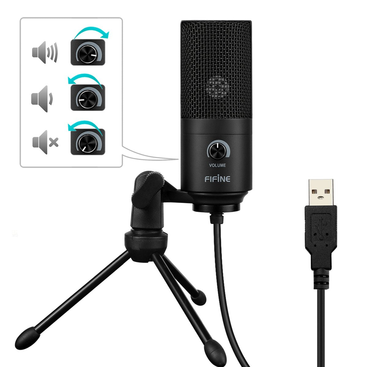 - FIFINE USB Microphone | Metal Condenser Recording Microphone -