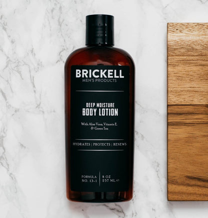 Brickell Men's Deep Moisture Body Lotion for Men, Natural and Organic Protects and Hydrates Dry Skin, 237 ml, Scented…
