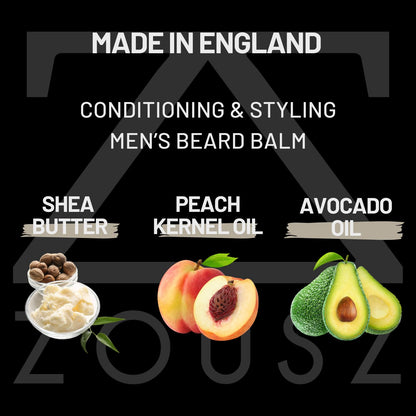 - ZOUSZ Black Oud Beard Balm for Men with Shea Butter