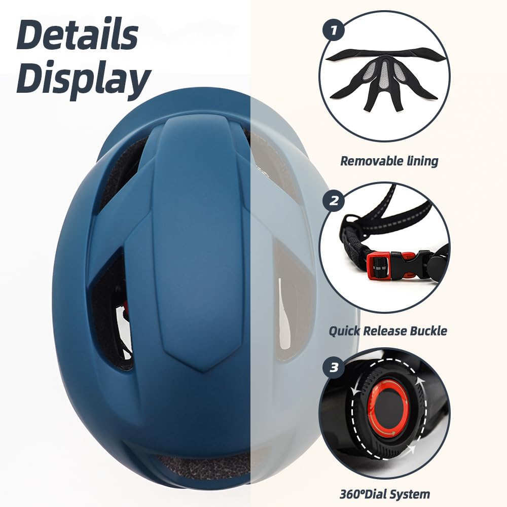 - EASTINEAR Adults Bike Helmet | LED Taillight Cycle Helmet -