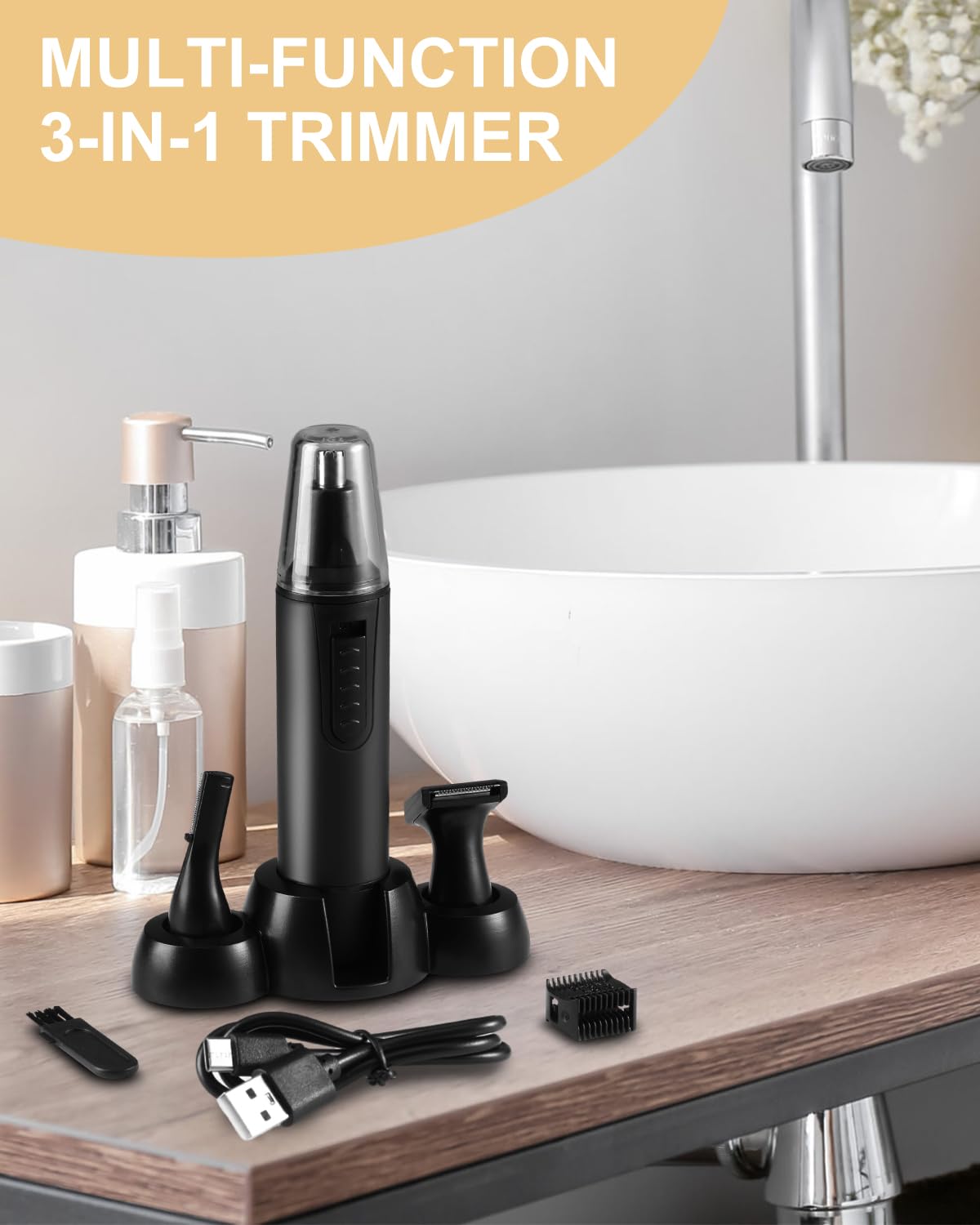 - Rechargeable Nose Hair Trimmer for Men | 2024 Painless Upgrade Nose Trimmer -
