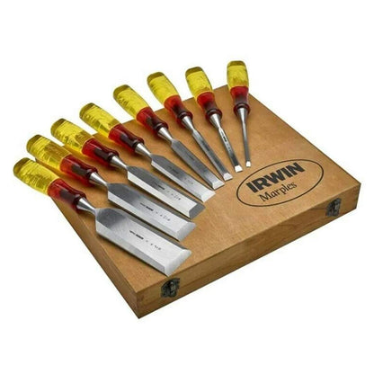 - XMS Irwin XMS18S373S8 Marples Limited Edition Splitproof Chisel Set 8 Piece, Wood