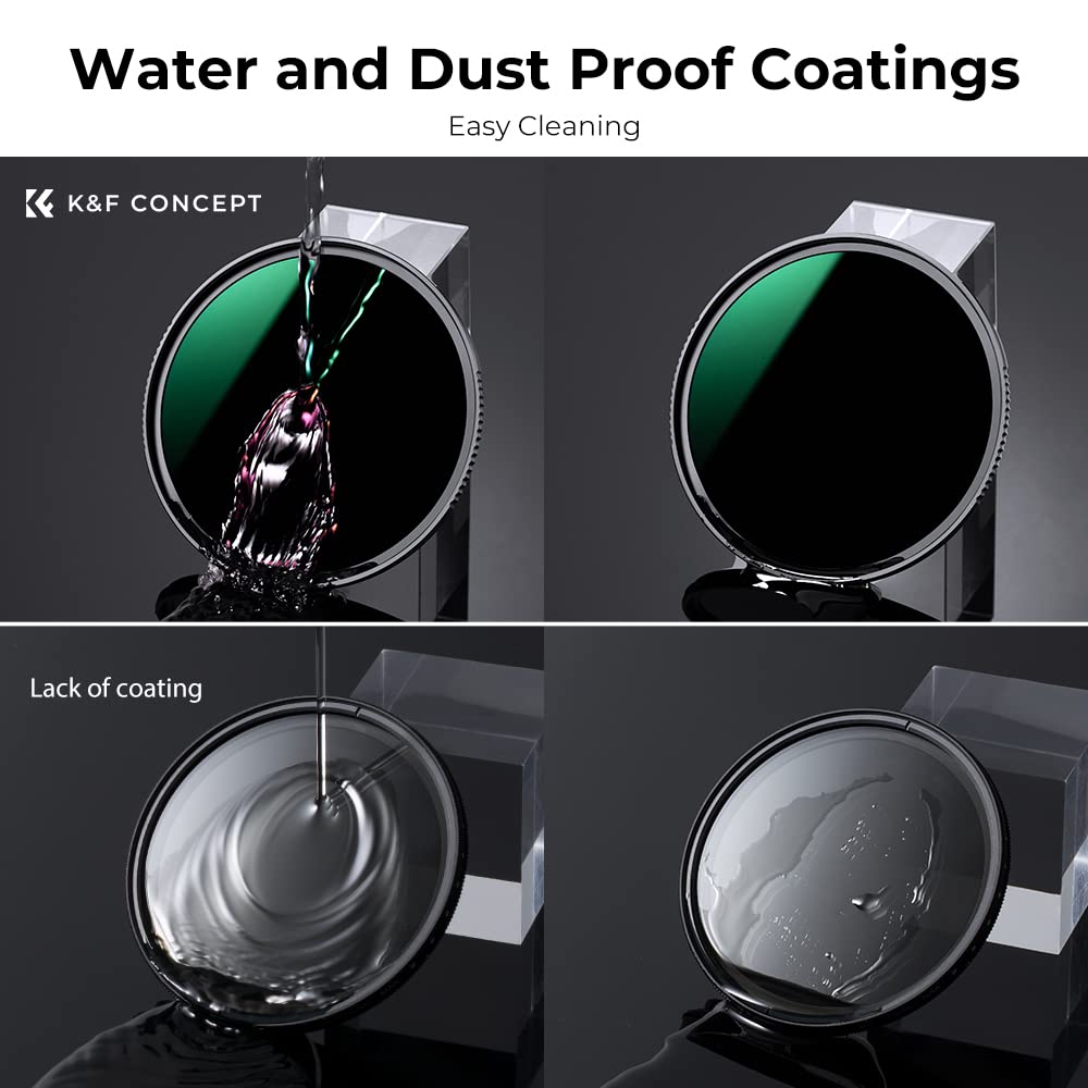 - K&F Concept 67mm ND4 | ND8 | ND64 | ND1000 Lens Filter Kit for Camera Lens -