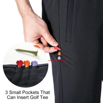 - Mens Golf Waterproof Trousers | Slim Fit | Lightweight | Stretch Tapered -