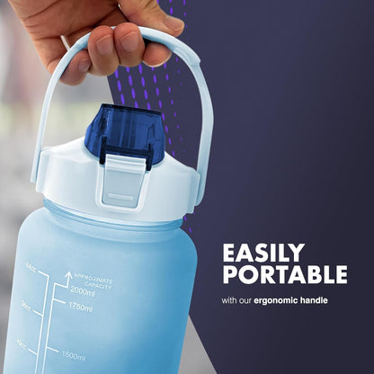 - KAYMAN 2L Motivational Water Bottle With Lockable Lid | Removable Straw And Handle –