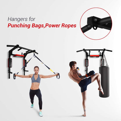 - OneTwoFit Multifunctional Wall Mounted Pull Up Bar/Chin Up bar | Dip Station for Indoor Home Gym -