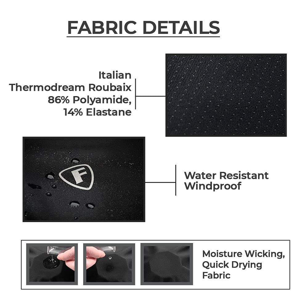- FDX Men’s Thermodream Winter Cycling Jersey Long Sleeve | Water Resistant | Windproof -
