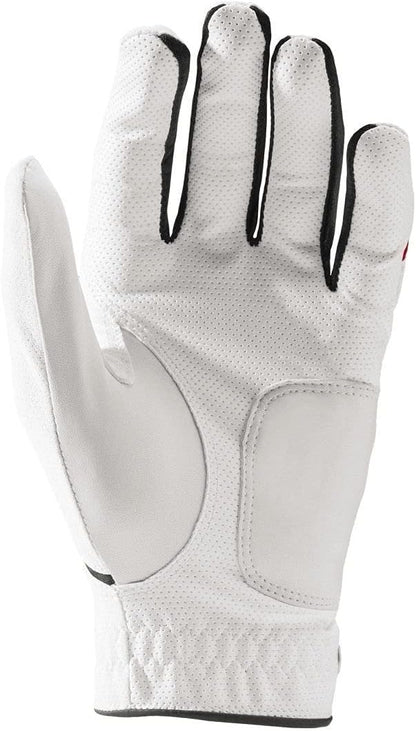- Wilson Staff Men's Grip Plus Golf Glove, Left Hand, White, Medium/Large
