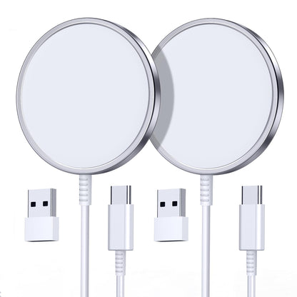 2 Pack Magnetic Wireless Charger for iPhone 15/15 Pro/15 Plus/15 Pro Max 15W Fast Magnetic Charger for iPhone 15/14/13/12 Series and AirPods 3/2/Pro 2/Pro
