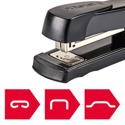 - Rexel Meteor Half Strip Stapler | Metal Body | Black -