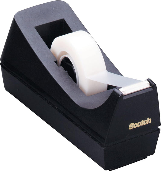 - Scotch Desktop Tape Dispenser C38 | Black | Desktop Adhesive Distributor - Refillable Sticky Tape Dispenser For Home And Office -