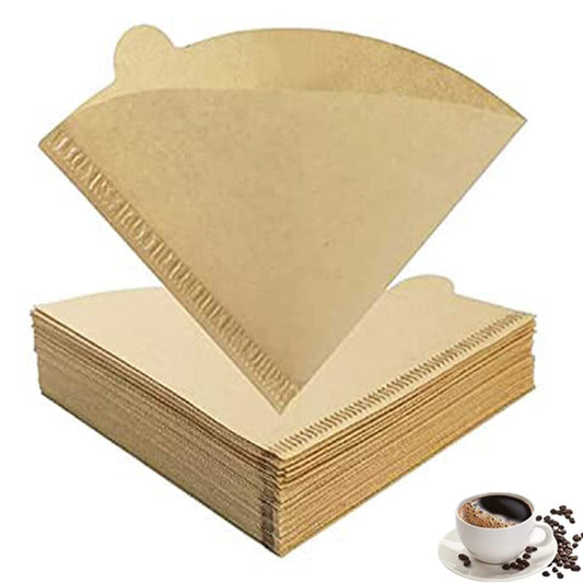 200 Pieces Coffee Filter Papers, 4.1x 5.5 Inch Disposable Filter Papers Size 01 Unbleached Cone Filter Papers Pour Over Coffee Filter Papers