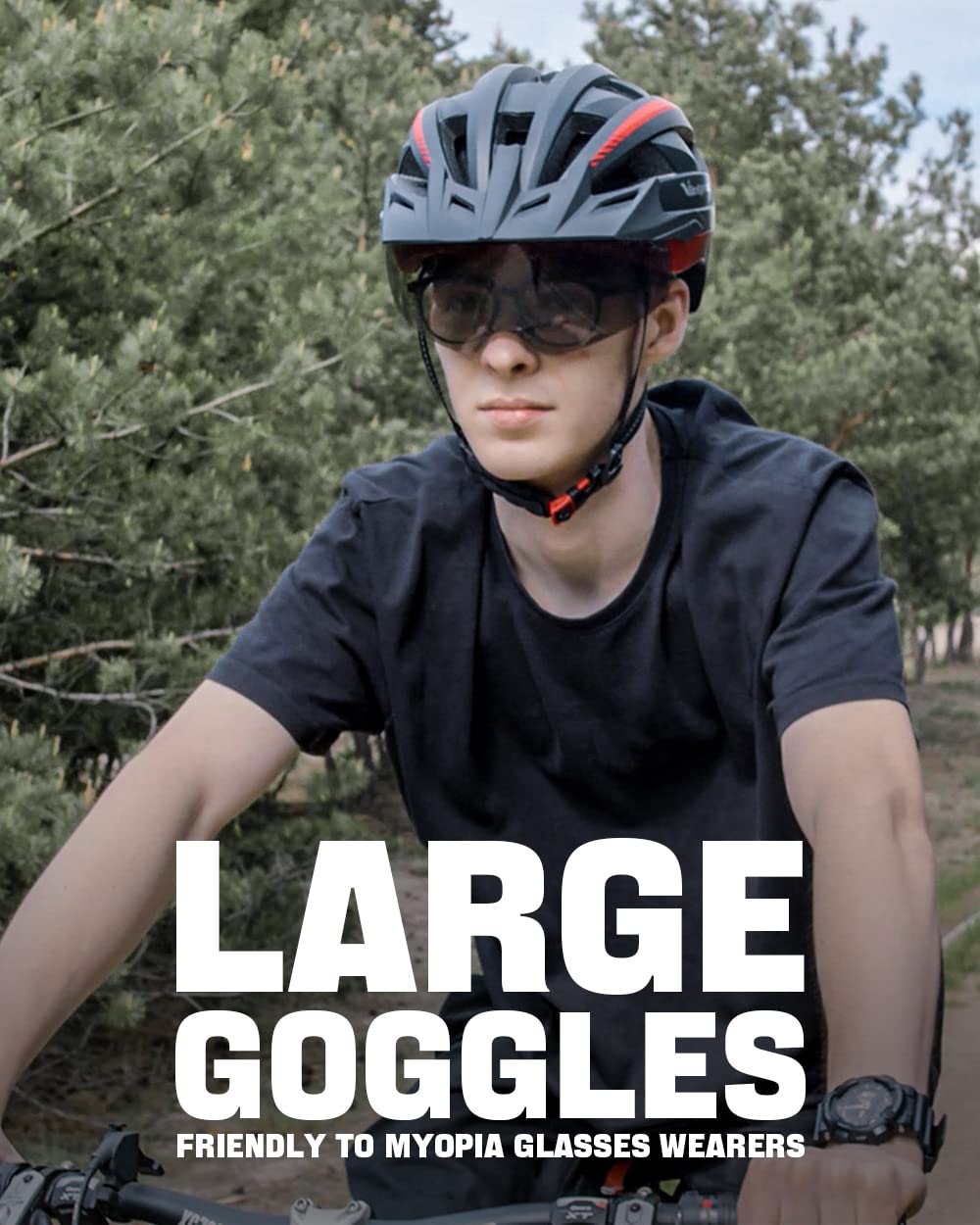 - Victgoal Bike Helmet with USB Rechargeable LED Light -